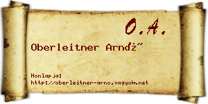 Oberleitner Arnó névjegykártya